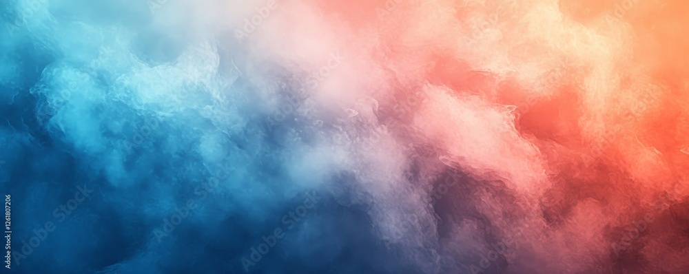 Fototapeta premium Soft Blue and Coral Gradient with a Grainy Texture, Generative AI