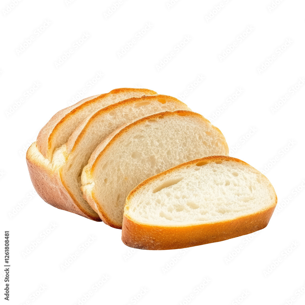 Slices of fresh bread arranged neatly, showcasing a soft texture and golden crust. Slices of fresh bread arranged neatly, showcasing a soft texture and golden crust.