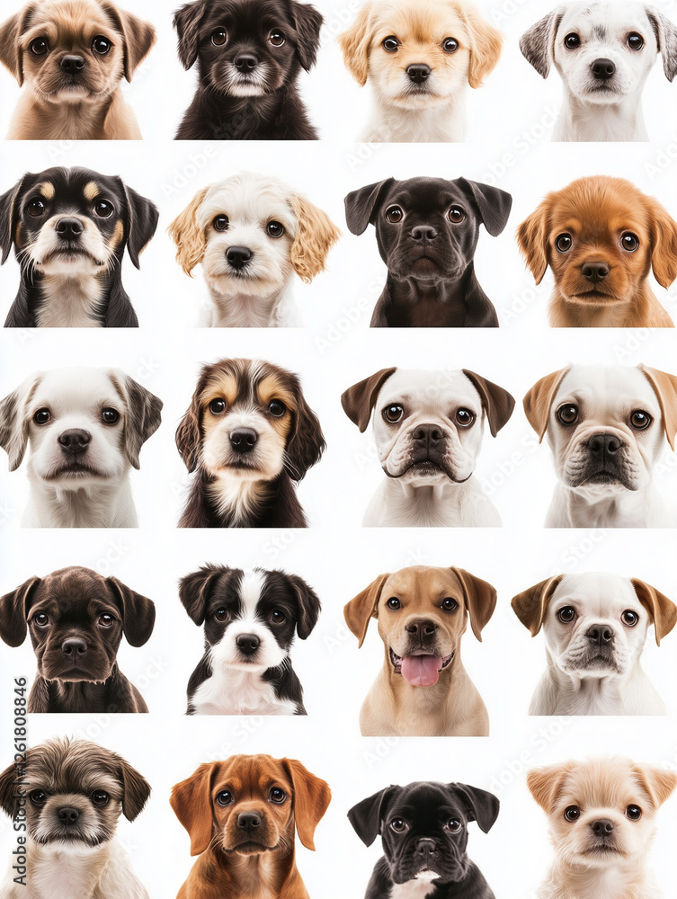 Fototapeta premium Cute group of dogs