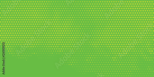 Dots halftone green color pattern gradient texture with technology digital background. Dots pop art comics with nature