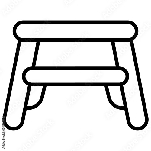 Baby Step Stool Vector Icon