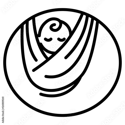 Baby Sling Vector Icon photo