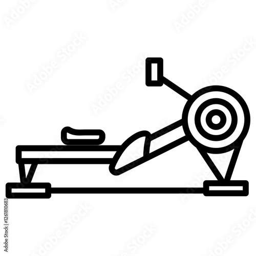 Rowing Machine Vector Icon