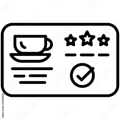 Coffee Loyalty Card Vector Icon