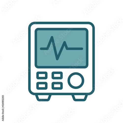 ECG machine icon vector design template simple and clean