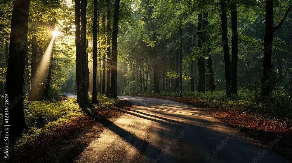 Obraz premium branches road sun