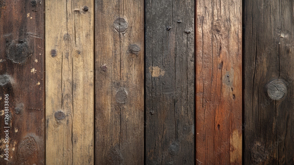 Fototapeta premium Textured Wood Paneling Background with Rich Colors and Visible Grain for Rustic Design Projects