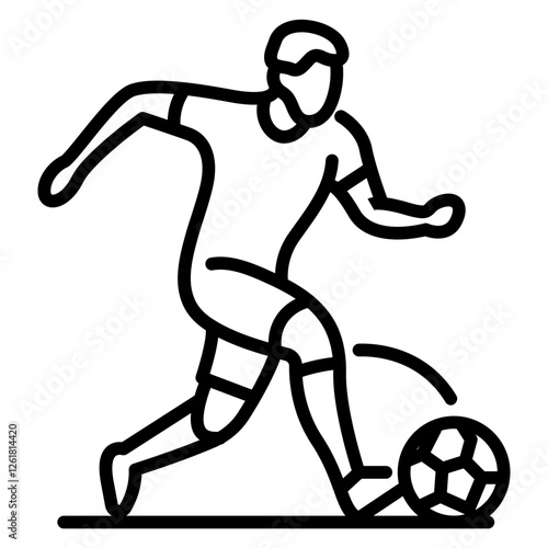 Soccer Dribbling Vector Icon