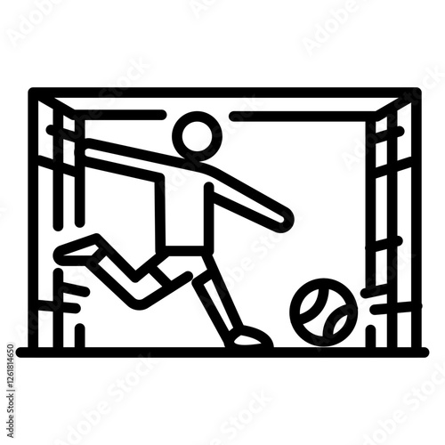 Soccer Penalty Kick Vector Icon