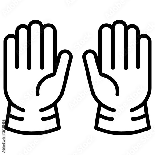Medical Gloves Vector Icon