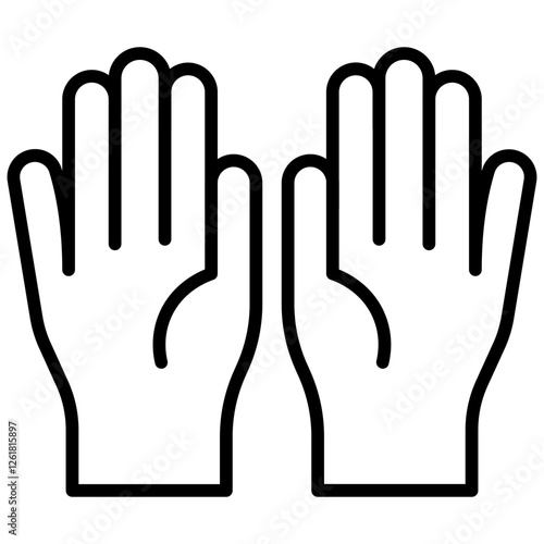 Surgical Gloves Vector Icon