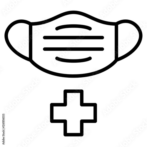 Surgical Mask Vector Icon