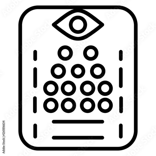 Eye Test Chart Vector Icon