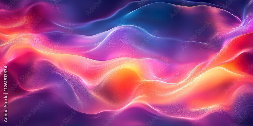 Obraz premium Colorful Abstract Light Flow, Generative AI