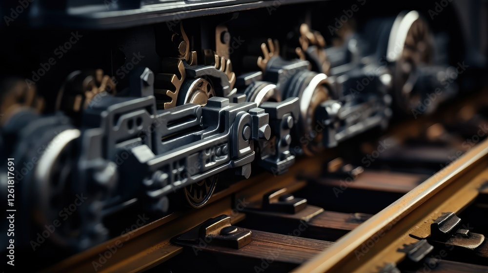 Fototapeta premium switch rail road