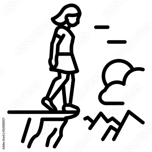 Overcoming Fear Vector Icon