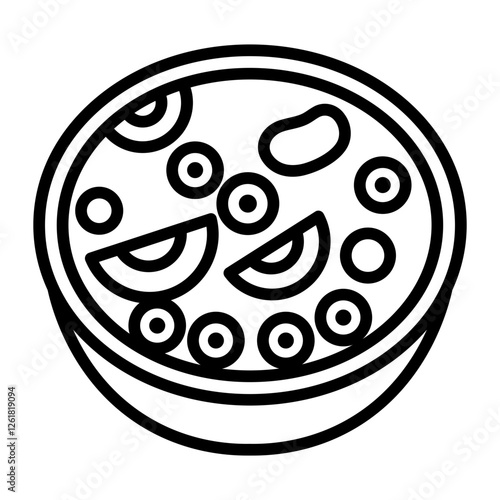Greek Salad Vector Icon
