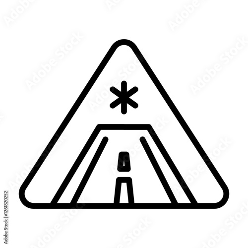 Fog Warning Vector Icon