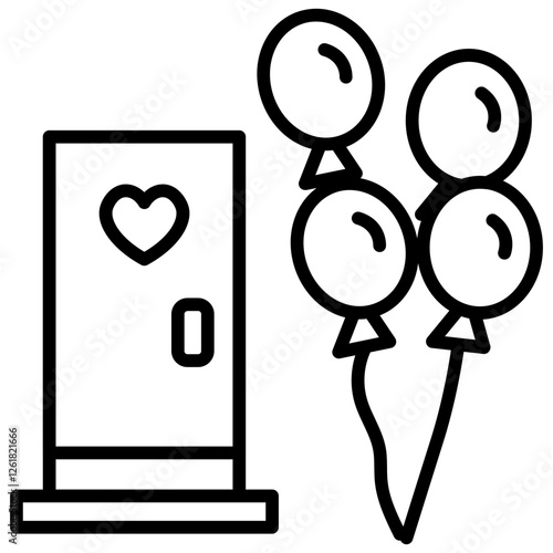 Balloon Shop Vector Icon