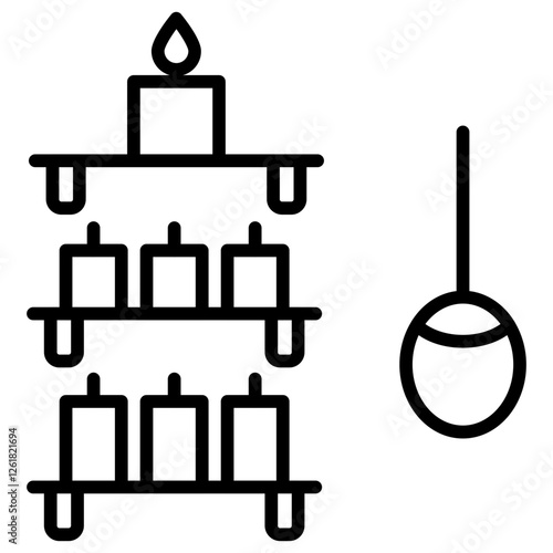 Candle Shop Vector Icon