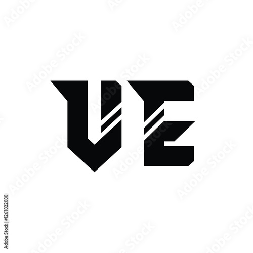 Free Download VE monogram logo design letter text name symbol monochrome logotype alphabet character simple logo - GFXLoad