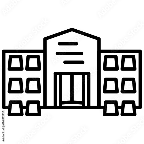 Outlet Mall Vector Icon