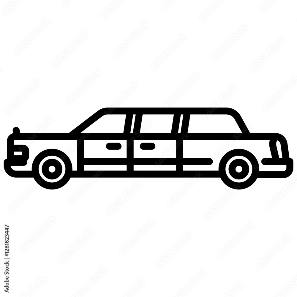 Fototapeta premium Limousine Icon