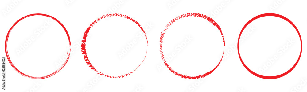 Vector set of grunge circle brush. Set of Red brush stroke circle vectors. Set of Red brush circle. Vector illustration isolated on white background. Brush circles. grunge circles. Brush circles . Vector set of grunge circle brush. Set of Red brush stroke circle vectors. Set of Red brush circle. Vector illustration isolated on white background. Brush circles. grunge circles. Brush circles .