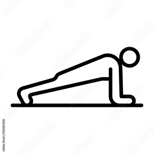 Plank Pose Vector Icon