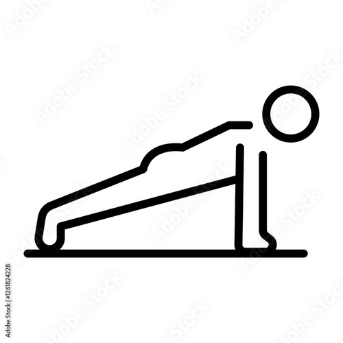 Push Up Pose Vector Icon