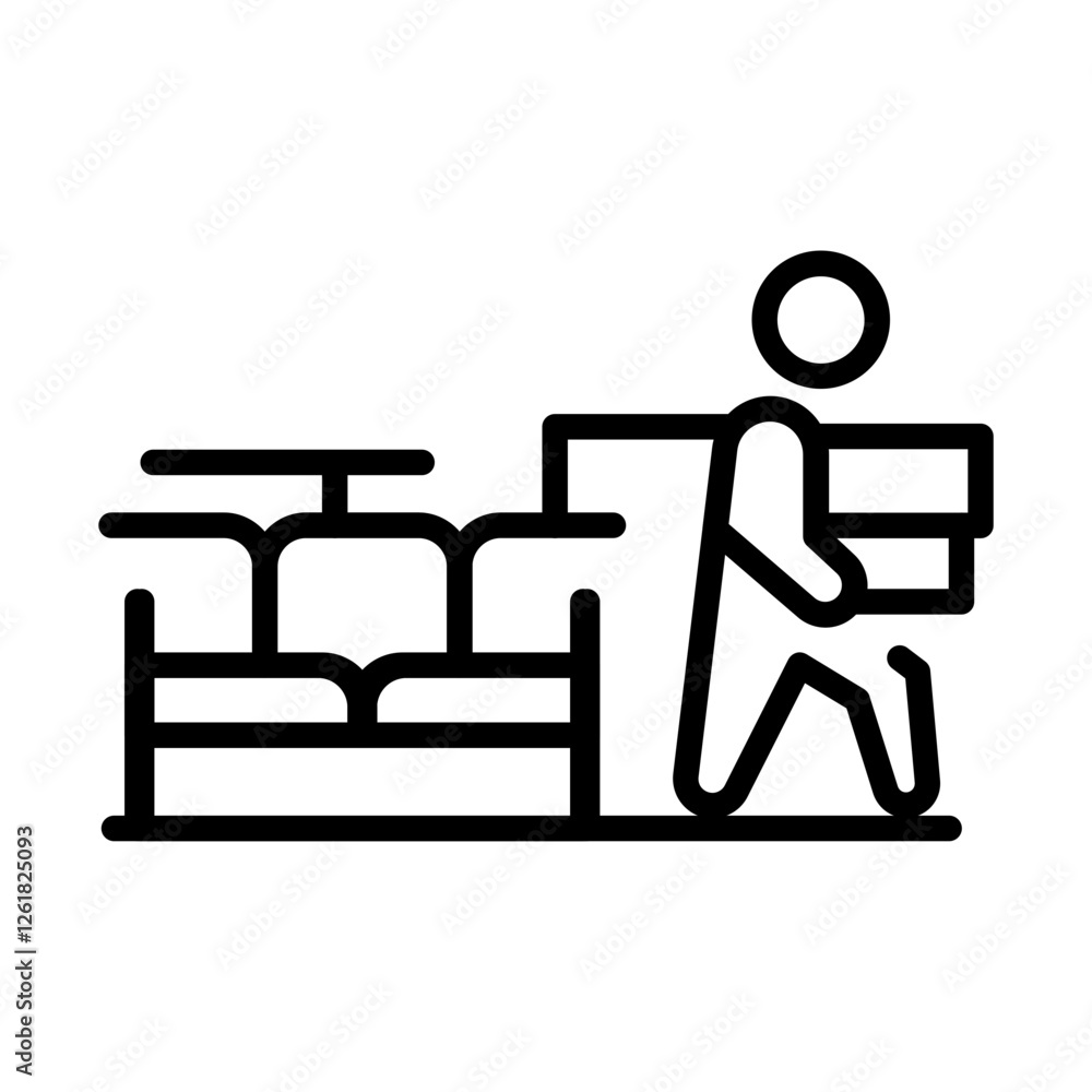 Rearranging Furniture Vector Icon Rearranging Furniture Vector Icon