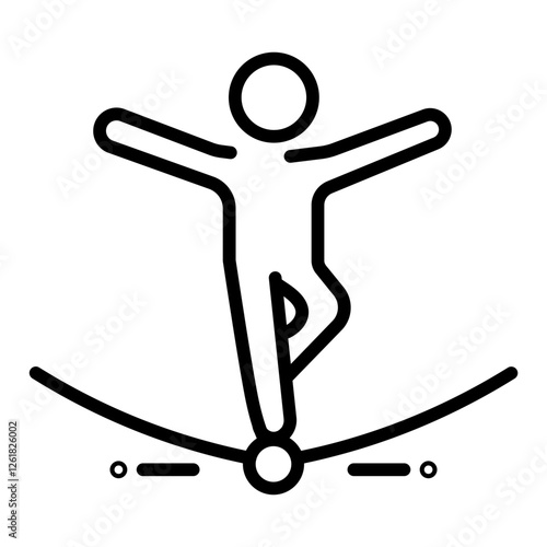 Balance Exercise Vector Icon