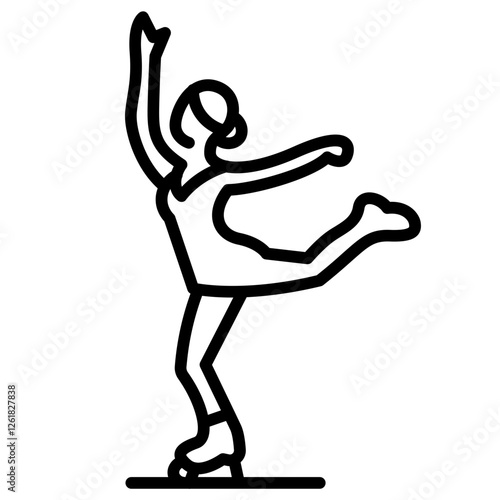Figure Skating Vector Icon