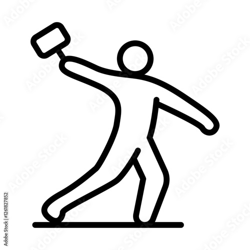 Hammer Throw Vector Icon