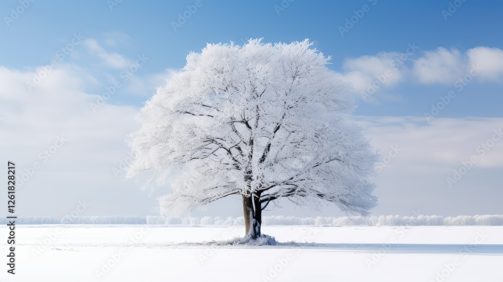 Fototapeta premium frost isolated tree
