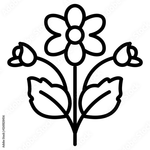 Alpine Forget Me Not Vector Icon