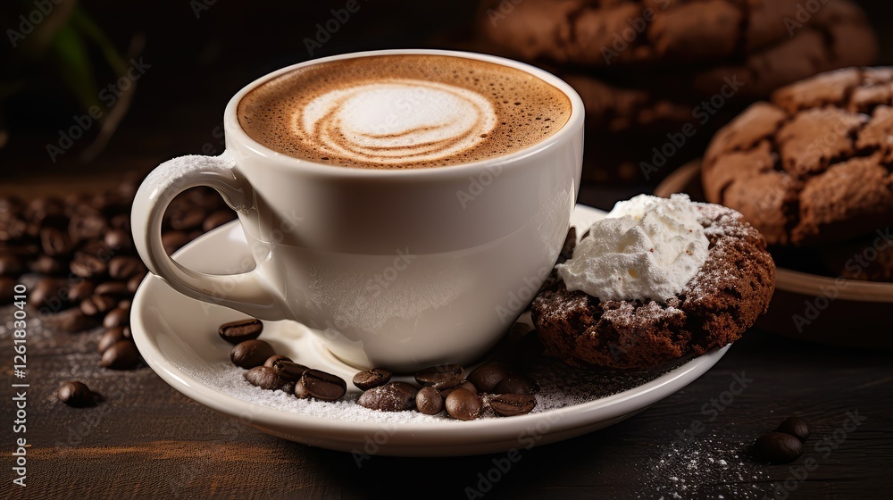 Fototapeta premium cream dessert coffee
