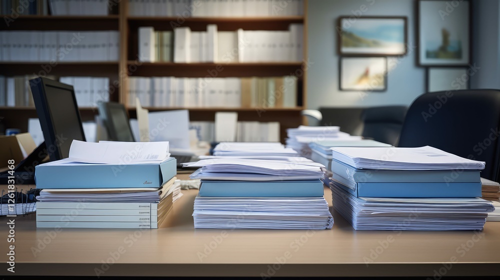 neat documents on desk neat documents on desk