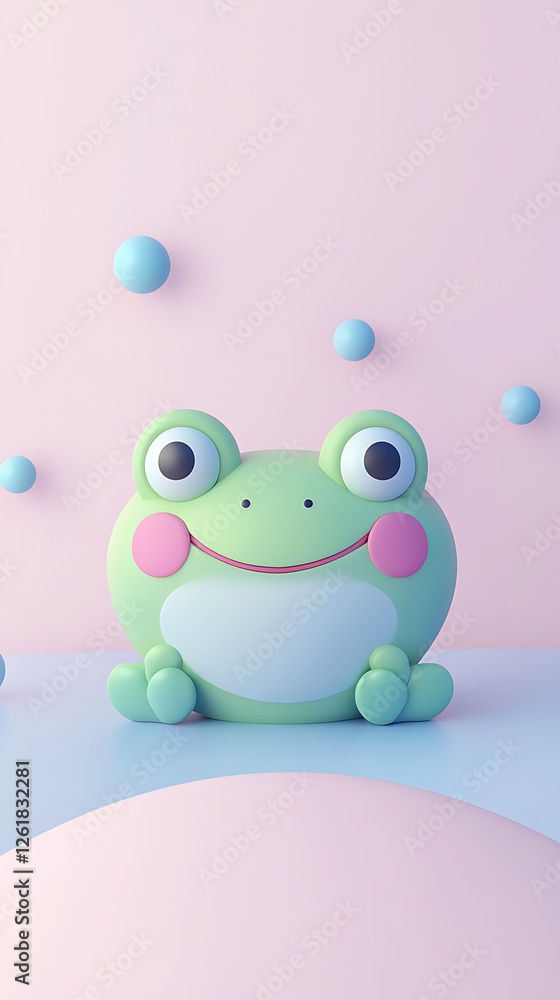 Fototapeta premium Cute Frog 3D