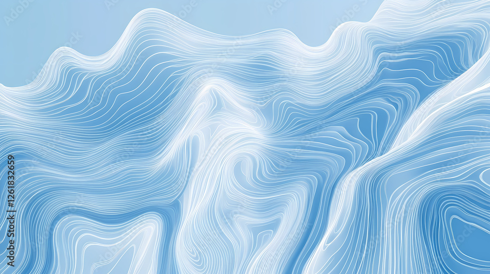 Abstract mountains with flowing lines Abstract mountains with flowing lines