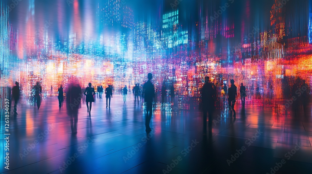 Naklejka premium people dancing in the nightclub