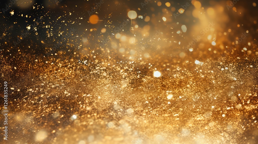 Obraz premium shine gold glitter splatter