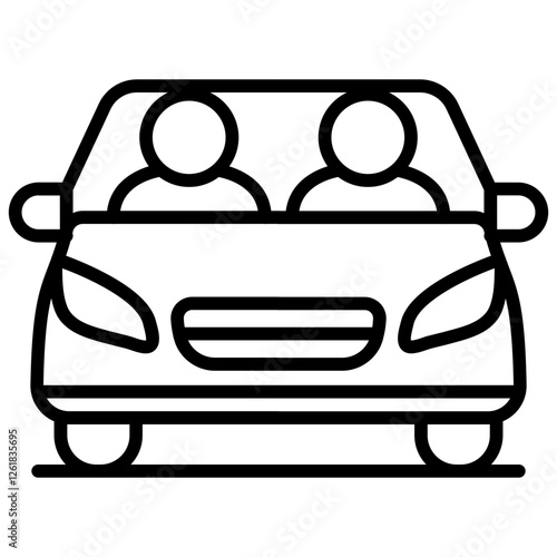 Ride Sharing Vector Icon