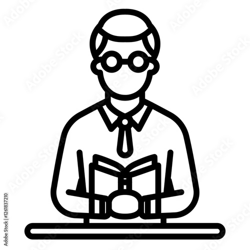 Librarian Vector Icon