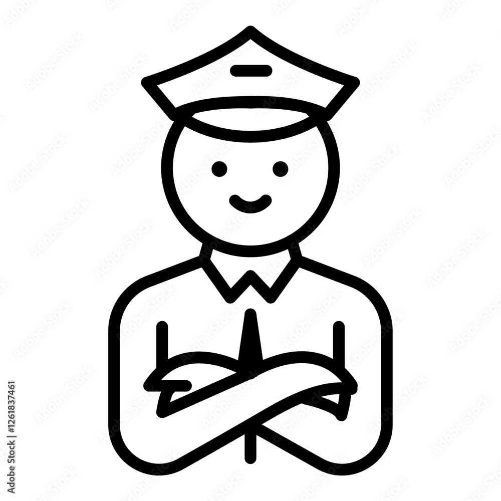 Fototapeta premium Security Guard Vector Icon