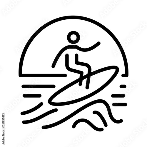 Surfer Vector Icon