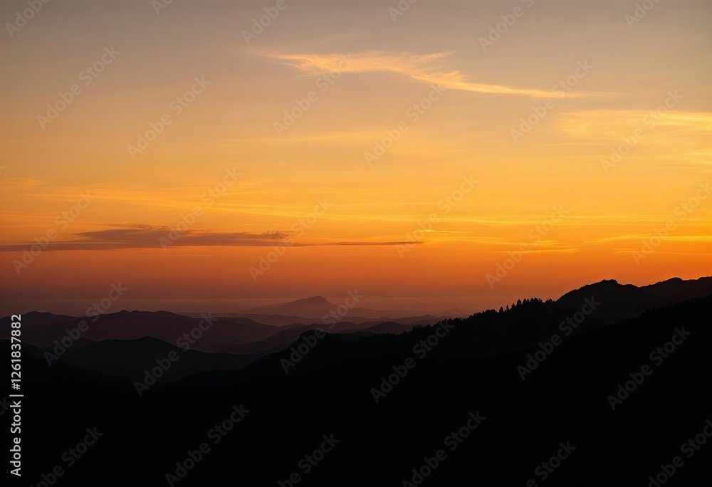 scenic view of mountains against sky during sunset scenic view of mountains against sky during sunset