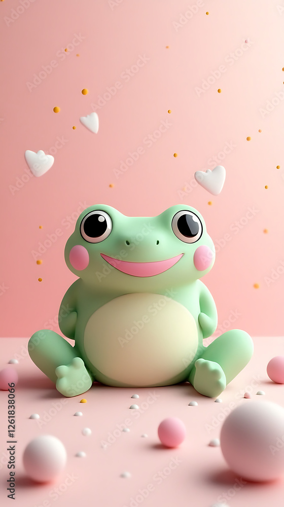 Fototapeta premium Cute Frog 3D