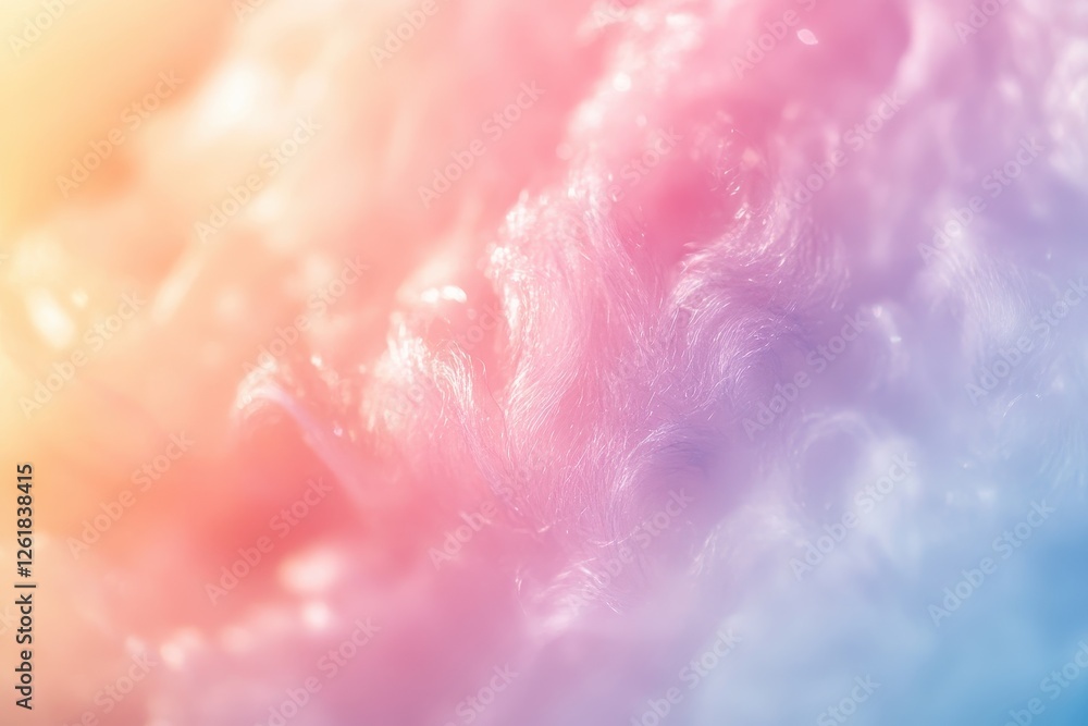Pastel Rainbow Abstract Background with Soft Fluffy Texture