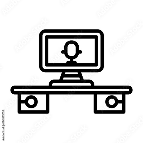 Newsroom Workflow Vector Icon